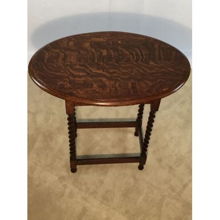 Antiker Lampentisch/Beistelltisch aus Eiche Massivholz um 1920