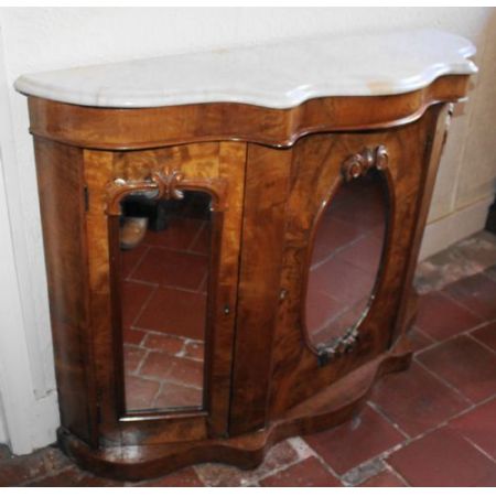 Antike Credenza aus Walnussholz Massivholz viktorianisch