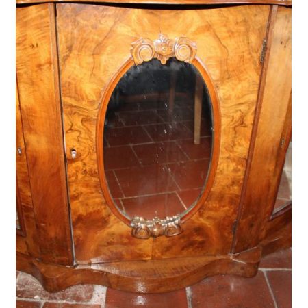 Antike Credenza aus Walnussholz Massivholz viktorianisch