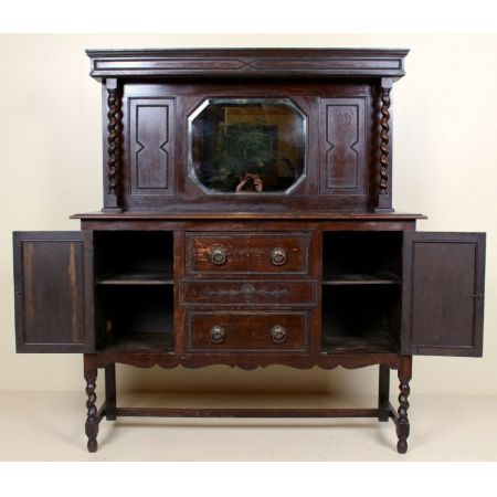 Antikes Sideboard aus Eiche Massivholz 1900 