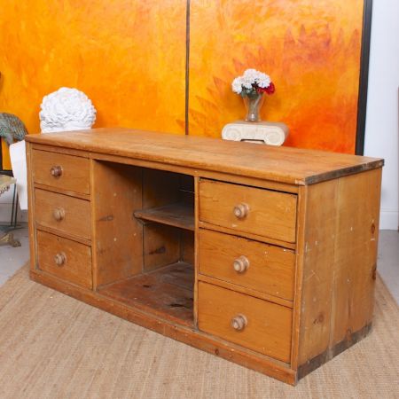 Antike Kommode aus Kiefernholz Massivholz 1880