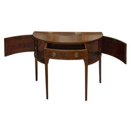 Antikes demi lune Sideboard aus Mahagoni Massivholz georgianisch