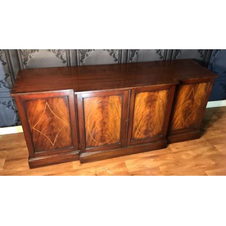 Antikes Breakfront Sideboard aus Mahagoni 