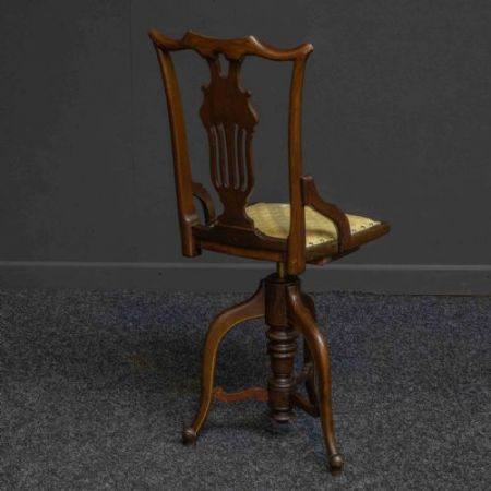 Antiker Damen Drehstuhl aus Mahagoni 