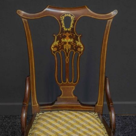 Antiker Damen Drehstuhl aus Mahagoni 