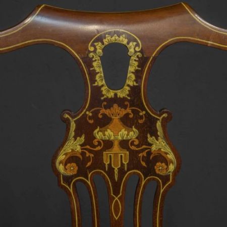 Antiker Damen Drehstuhl aus Mahagoni 