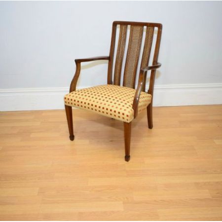 Antiker Inlaid Sessel aus Mahagoni 