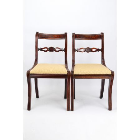 Antikes Paar Mahagoni Stühle 