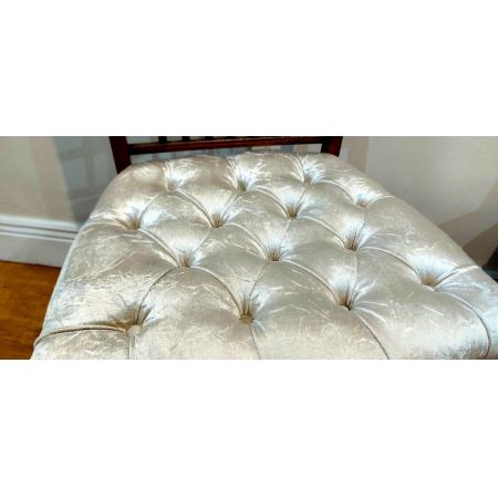 Antikes paar tief geknöpfte Santos Stühle aus Palisander