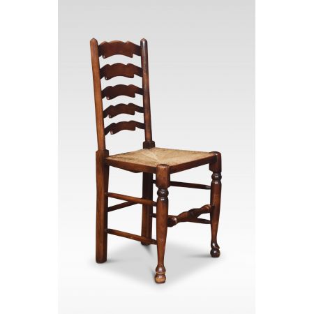 Antiker Satz von zehn Eichenholz Esszimmerstühlen