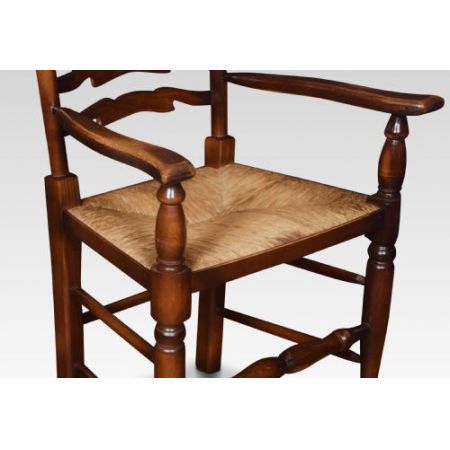 Antiker Satz von zehn Eichenholz Esszimmerstühlen