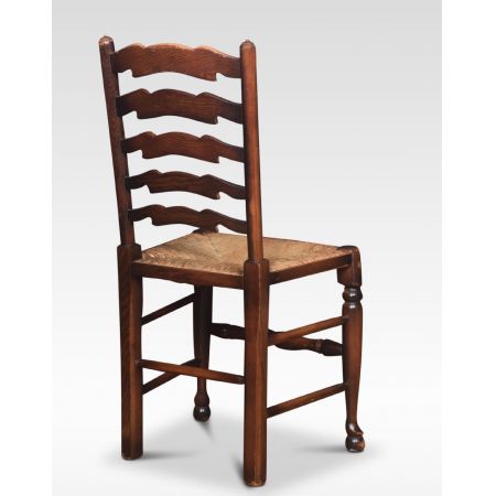 Antiker Satz von zehn Eichenholz Esszimmerstühlen