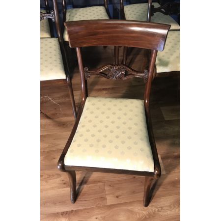 Antiker Satz von zehn Mahagoni-Esszimmerstühlen