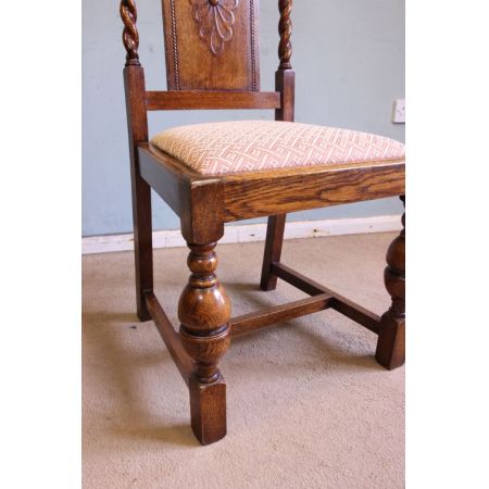 Antikes Set aus sechs Eichen-Esszimmerstühlen