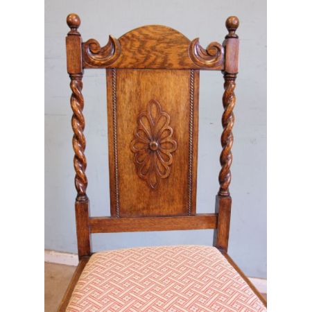 Antikes Set aus sechs Eichen-Esszimmerstühlen