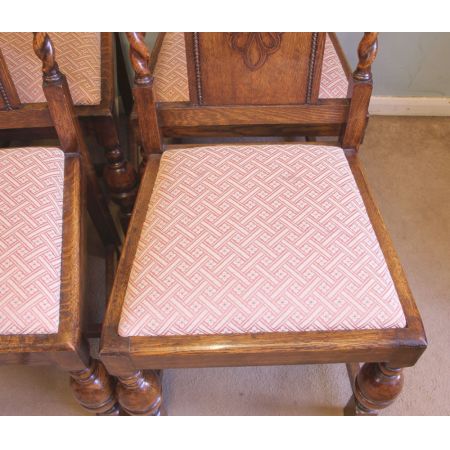 Antikes Set aus sechs Eichen-Esszimmerstühlen