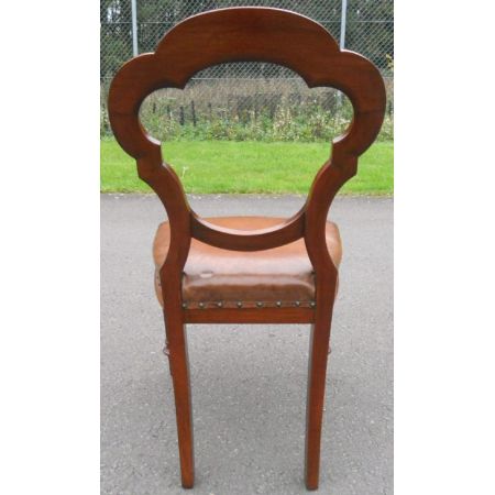 Antikes Set mit sechs Mahagoni-Esszimmerstühlen