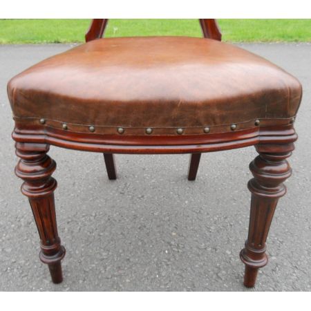 Antikes Set mit sechs Mahagoni-Esszimmerstühlen