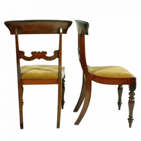 Antikes Set mit sechs Mahagoni-Stühlen