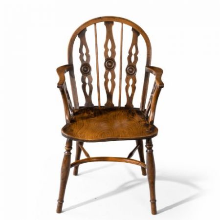 Antiker Satz aus sechs Thames Valley Eibenstühlen