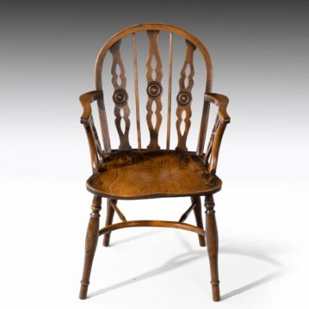 Antiker Satz aus sechs Thames Valley Eibenstühlen