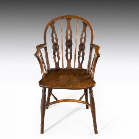 Antiker Satz aus sechs Thames Valley Eibenstühlen