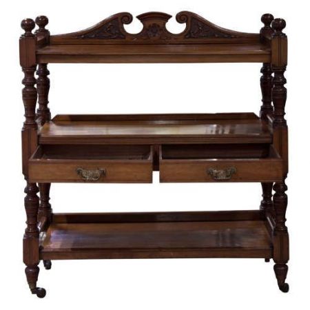 Antikes Buffet 3-stöckig Massivholz 1870