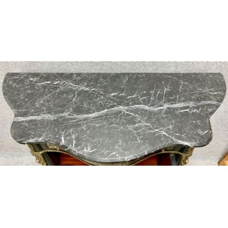 Antiker Beistellschrank im Louis-XVI.-Stil mit Marmorplatte 1920 