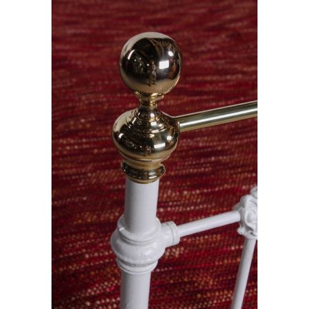 Antikes Queen-Size-Bett aus Messing viktorianisch