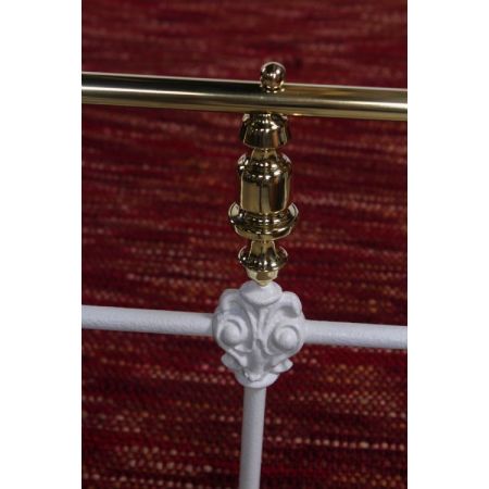 Antikes Queen-Size-Bett aus Messing viktorianisch