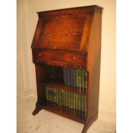 Traumhaftes Antikes Bureau Bookcase Massivholz Eiche Sekretär