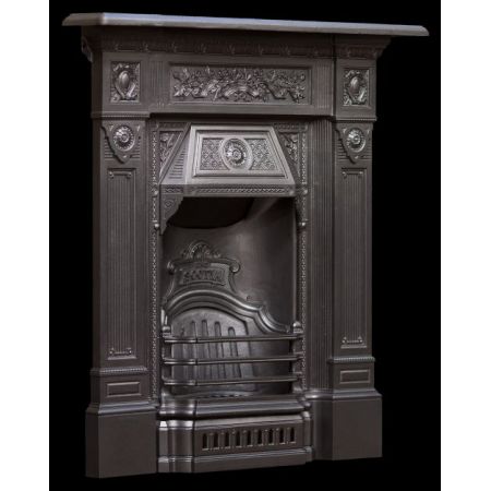 Antiker combination grate aus Gusseisen late victorian