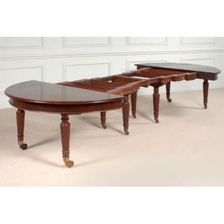 Antiker Regency Esstisch Mahagoni Massivholz