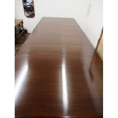 Antiker Esstisch aus Mahagoni mit 4 Platten