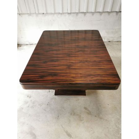 Antiker Art Deco Esstisch aus hochwertigstem Coromandelholz