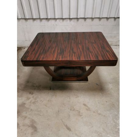 Antiker Art Deco Esstisch aus hochwertigstem Coromandelholz