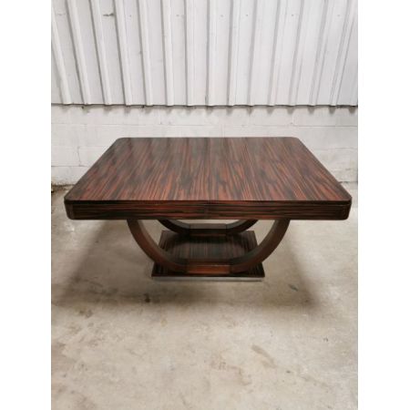 Antiker Art Deco Esstisch aus hochwertigstem Coromandelholz