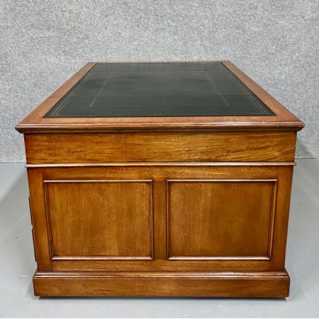 Pedestal Partners Desk in Mahagoni Massivholz victorian antik 1890