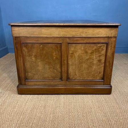 Viktorianischer Pedestal Partners Desk Walnussholz Massivholzantik 1840