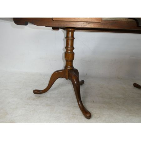Georgian Style twin pillar table aus massivem Mahagoni 1920