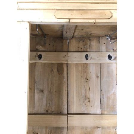 Antike Kiefernholz Kommode mit Spiegel