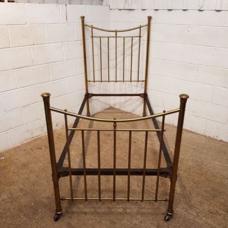 Antikes Betten-Paar aus Messing 1880