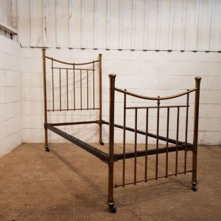 Antikes Betten-Paar aus Messing 1880