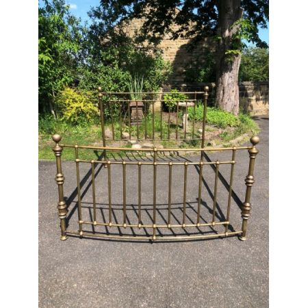 Antikess Doppelbett 1900 aus Messing