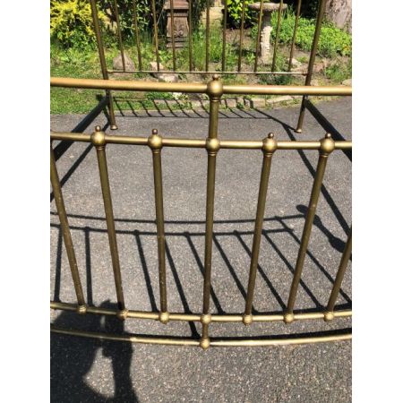 Antikess Doppelbett 1900 aus Messing