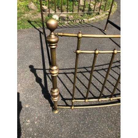 Antikess Doppelbett 1900 aus Messing