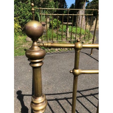 Antikess Doppelbett 1900 aus Messing