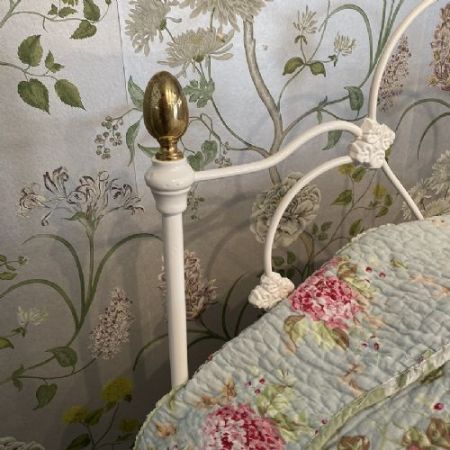 Englisches Einzelbett aus Messing 1880