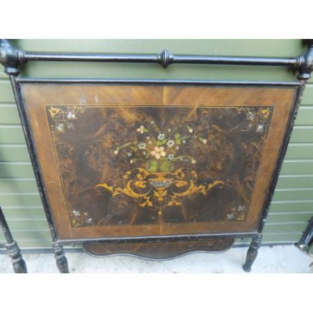 Handbemaltes Bettgestell aus Metall 19. Jahrhundert