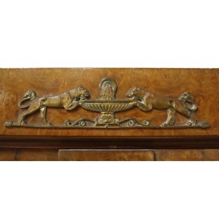 Französischer Empire Kleiderschrank aus Vogelaugenahorn